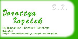 dorottya kozelek business card